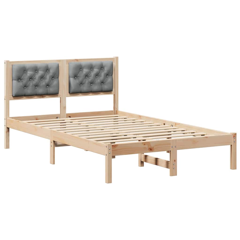 Bed Frame with Headboard Light Grey 120 x 190 cm Fabric